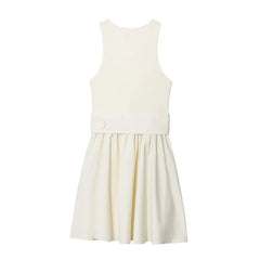 Round Neck Sleeveless With Belt Dresses
