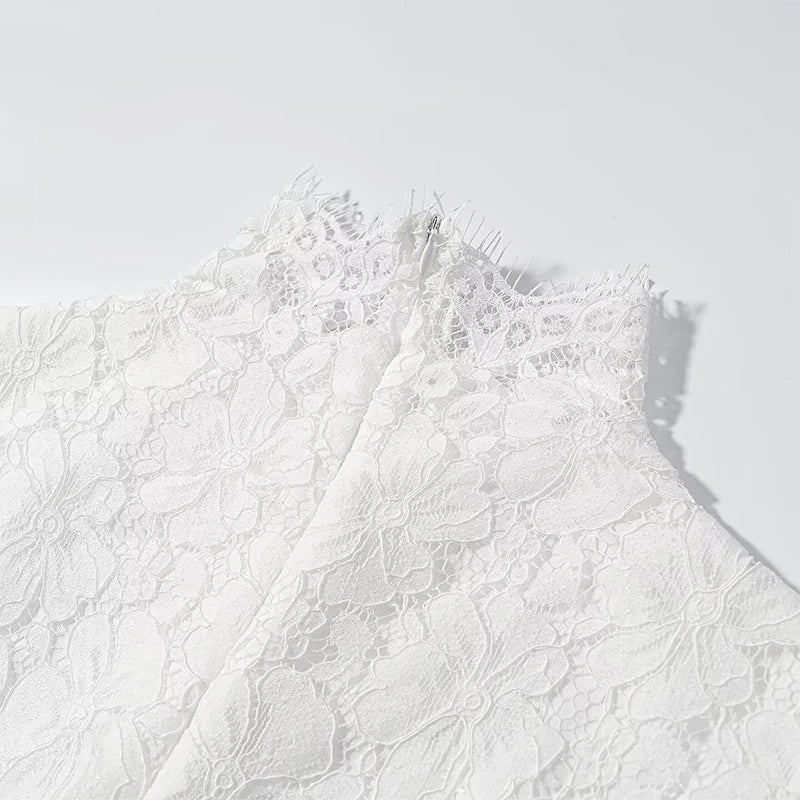 White Lace Maxi Dresses