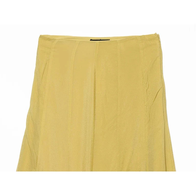 Summer Flowy Long Skirt A-Line Casual Elegant Chiffon Skirts faldas mujer