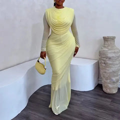 Long Sleeved Slim Fit Commuting Dresses