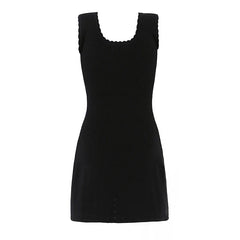 French Summer High Elasticity Knitted Dresses