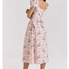 Romantic Print Midi Dresses