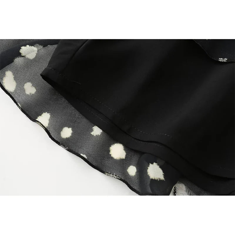 Black Polka Dot Mini Dresses