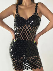 Sexy Backless Sequin Mini Dresses