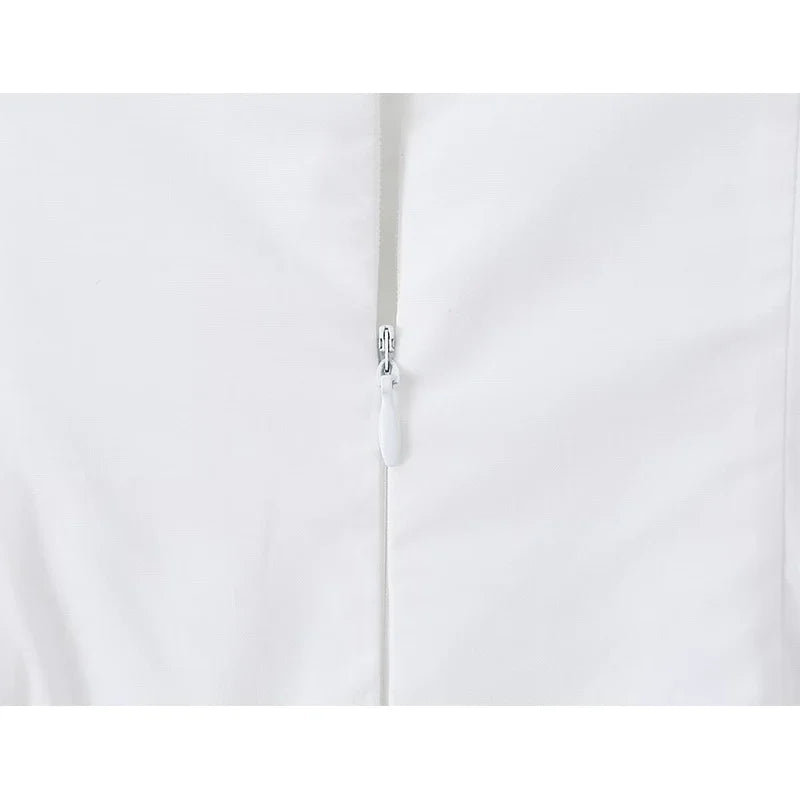 Summer White Corset Midi Dresses