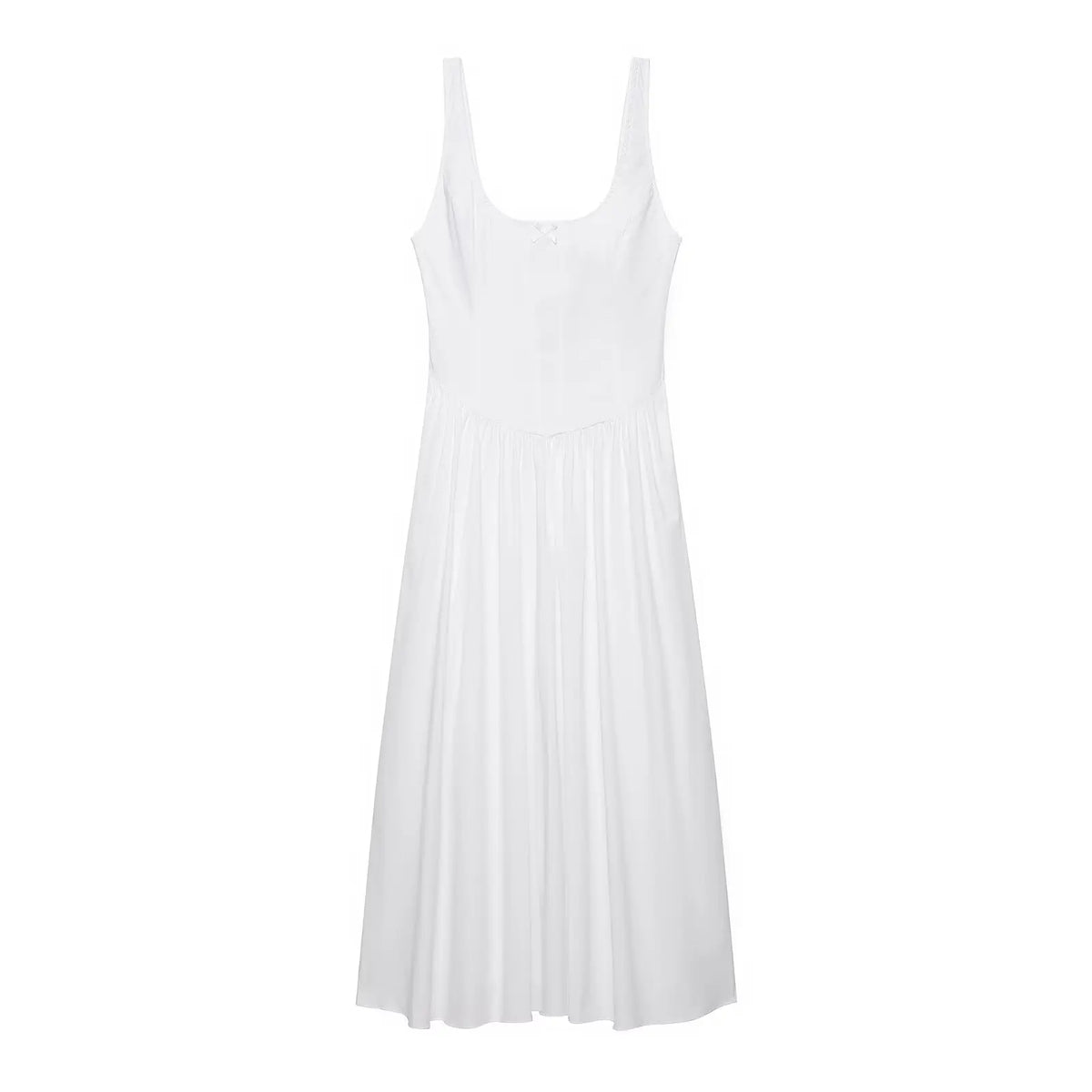 White Corset-Style Midi Dresses