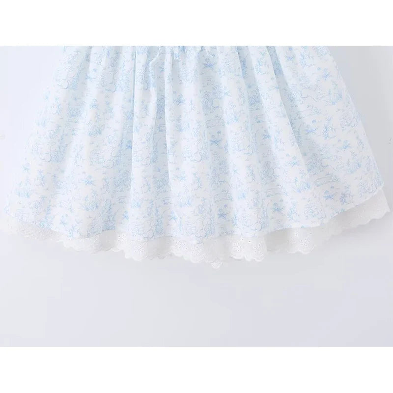 Lace Patchwork Floral Print Fairy Corset Mini Dresses