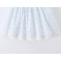 Lace Patchwork Floral Print Fairy Corset Mini Dresses