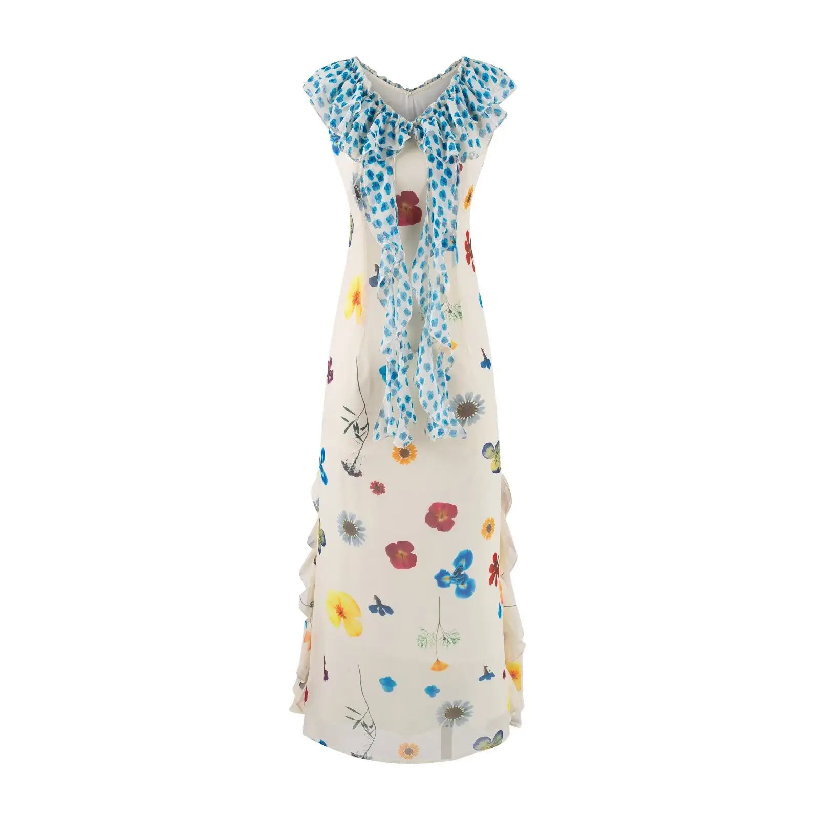 Sweet Floral Print Vacation Long Dresses