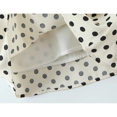 Lace Trim Polka Dot Dresses