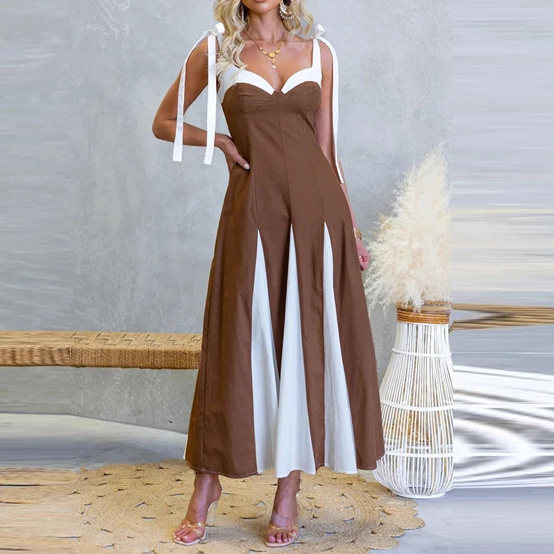 Summer Sleeveless Low-cut Halter Vacation Dresses
