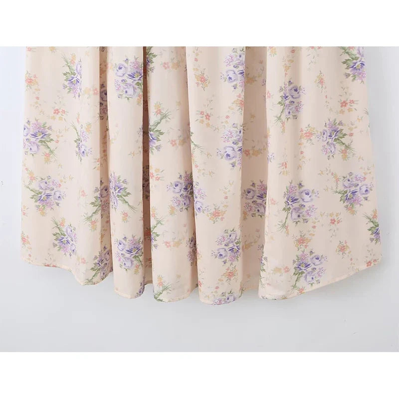Romantic Floral Print Corset Cami Maxi Dresses