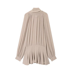 Adjustable High Neck With Back Bow Tie Short Dresses