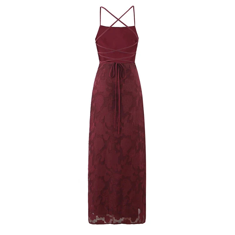 Bandage Back Backless Sexy Maxi Dresses