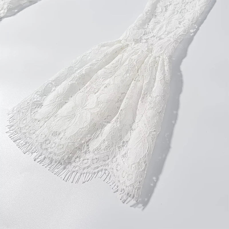 White Lace Maxi Dresses