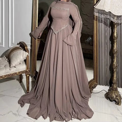 Middle Eastern Casual Long Sleeve Swing Dresses