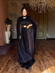 Elegant V-neck Long Sleeved Dresses