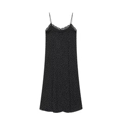 Summer Sexy Spaghetti Straps Polka Dot Midi Dresses