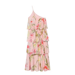 Romantic Floral Print Tiered Ruffle Boho Summer Dresses