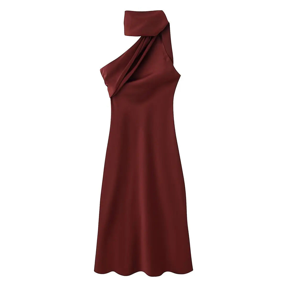 With Scarf Elegant Sexy Long Dresses Asymmetric Maxi Vestidos
