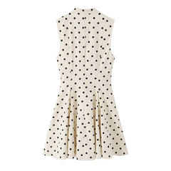 Polka Dot Sleeveless Mini Dresses