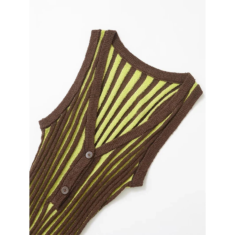 Vintage Striped Knit Dresses
