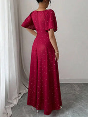 Sweet French Style Red Maxi Dresses