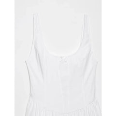 White Corset-Style Midi Dresses