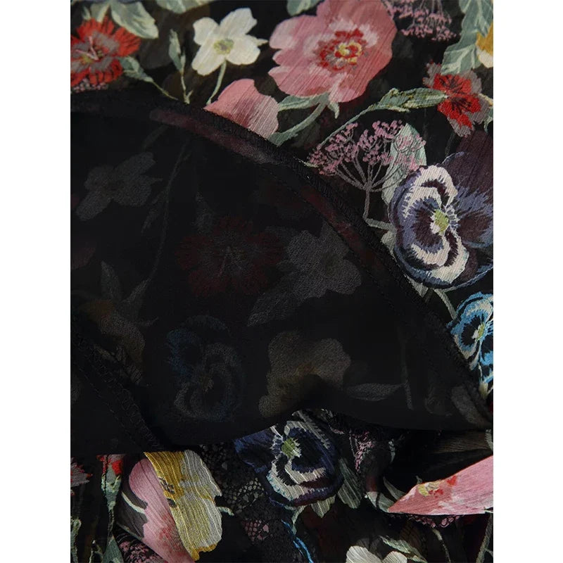 Multicolored Floral Print Mini Dresses