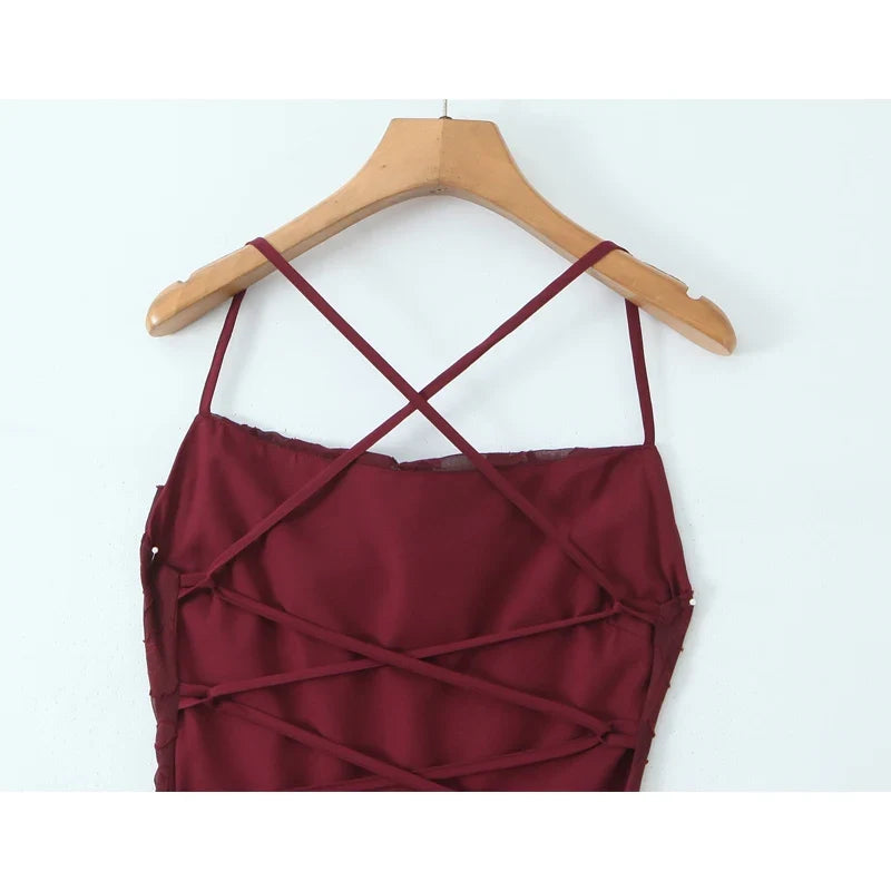 Bandage Back Backless Sexy Maxi Dresses
