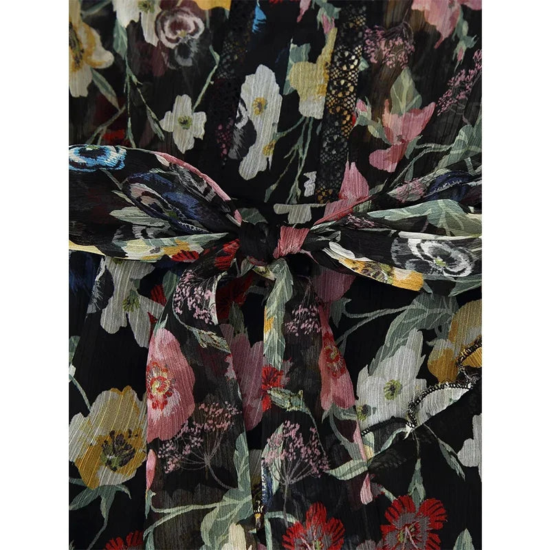 Multicolored Floral Print Mini Dresses