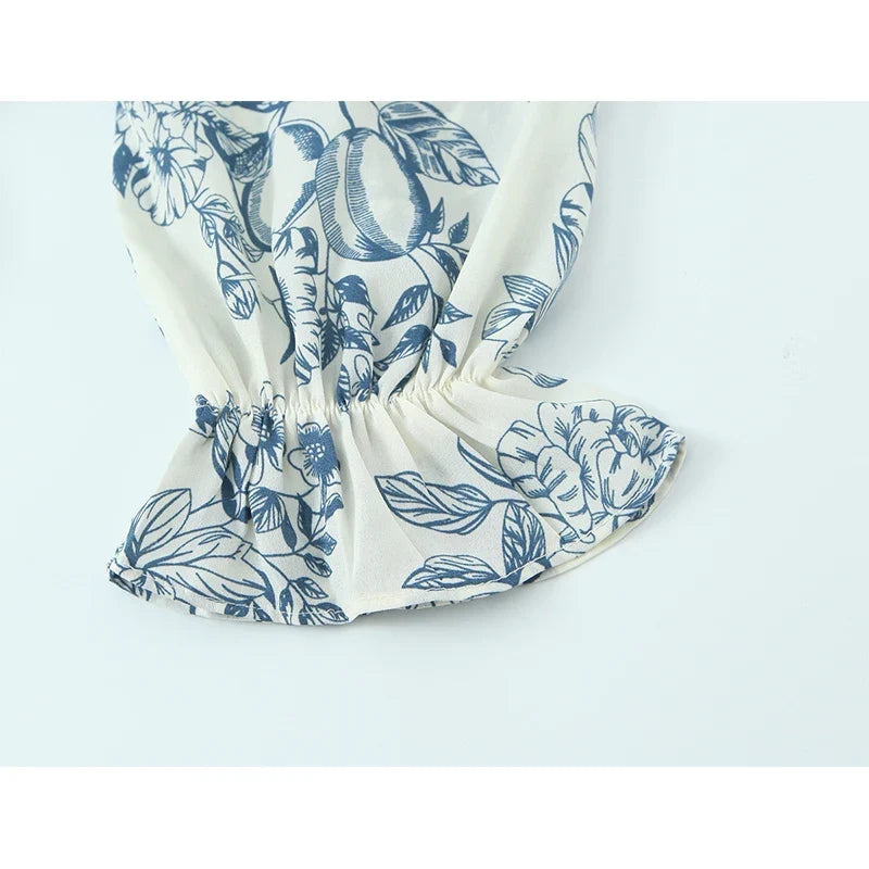 French Style Retro Floral Print Spring Dresses
