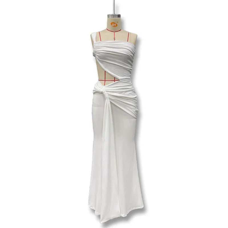 Temperament One Shoulder Backless Strapless Dresses