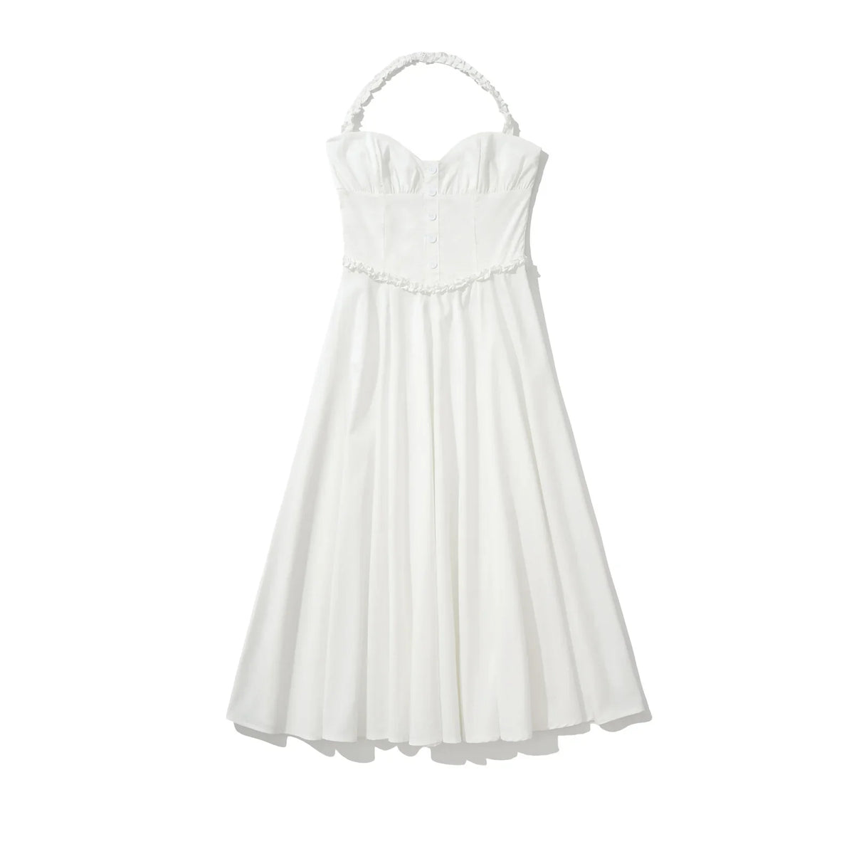 Sexy Backless Halter White Dresses