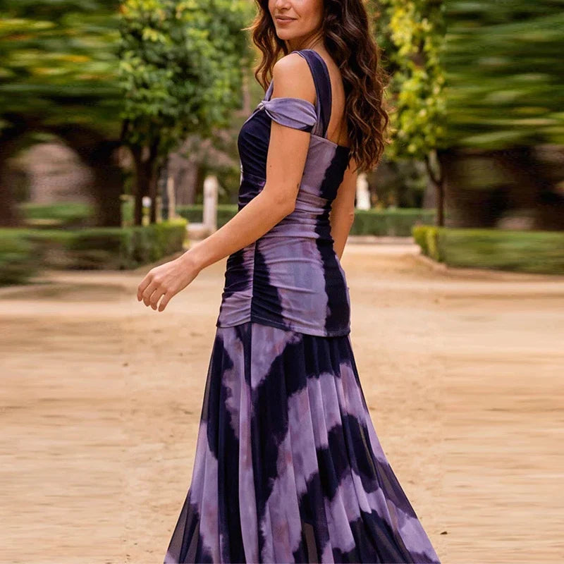 Vintage Pattern Printed Long Dresses