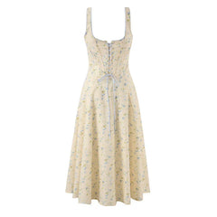 Summer Floral Print Midi Dresses