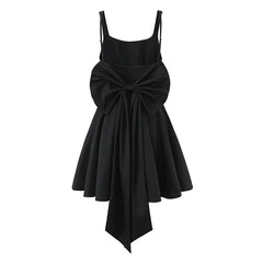 Sexy Backless Sling Red Big Bow Dresses