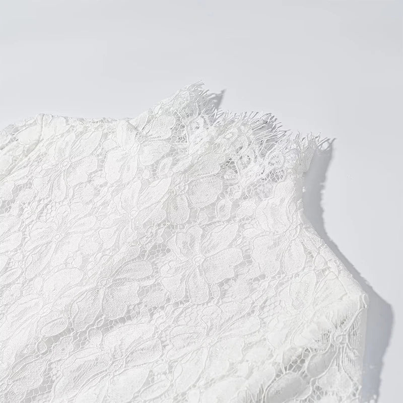 White Lace Maxi Dresses