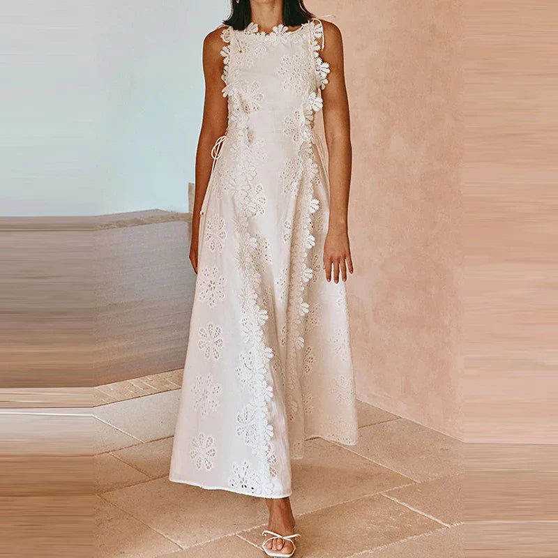 Summer Lace Jacquard Banquet Dresses