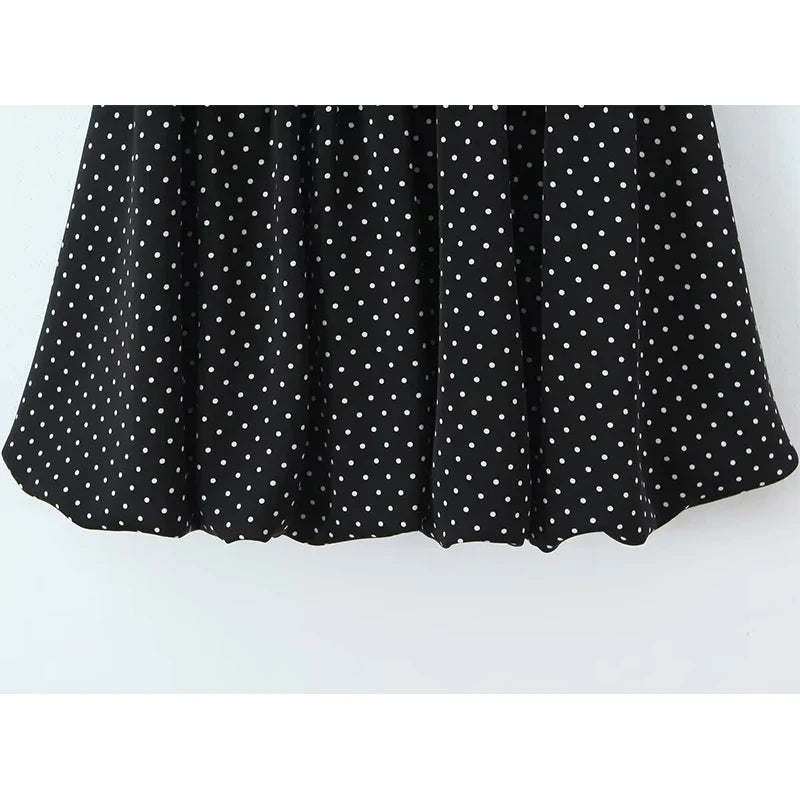Sexy Off Shoulder Polka Dot Mini Dresses For Short Sleeve A-line Summer Holiday Party Dresses