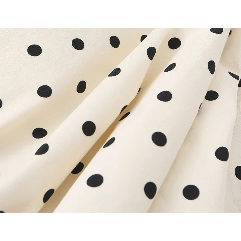 Polka Dot Sleeveless Mini Dresses