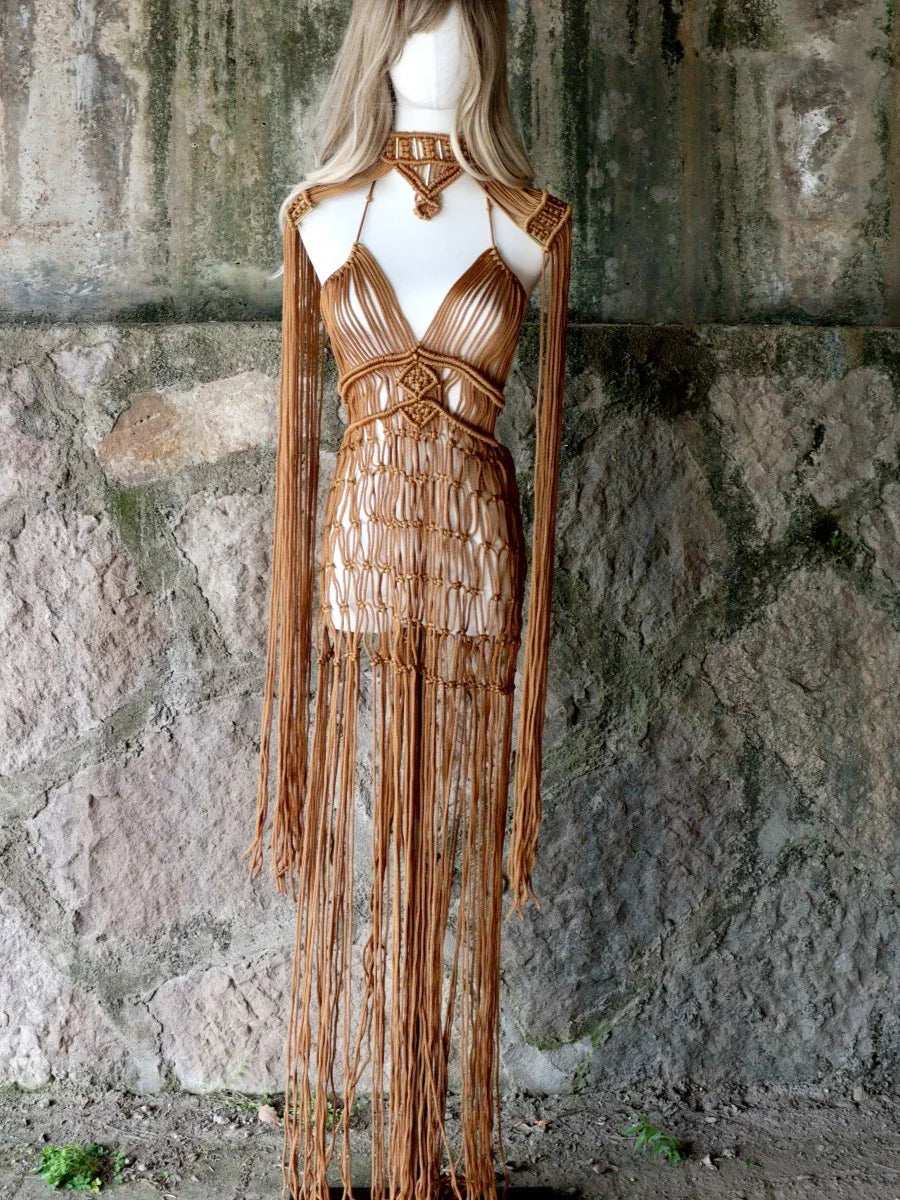 Bohemian Style Tassel Long Dresses