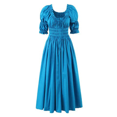 Blue White Holiday Summer Long Dresses