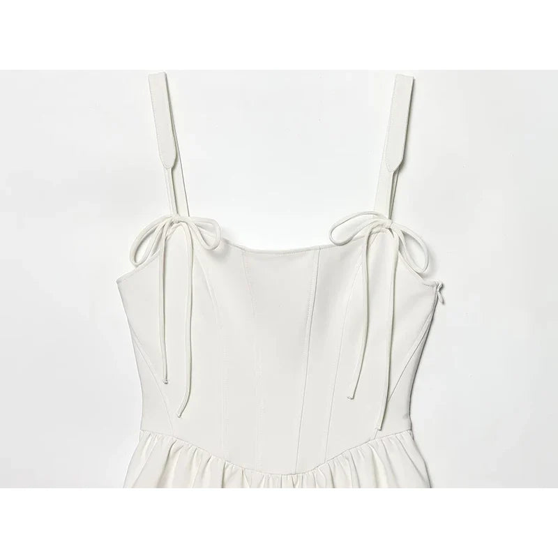 Trendy White Corset Style Dresses