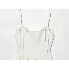 Trendy White Corset Style Dresses