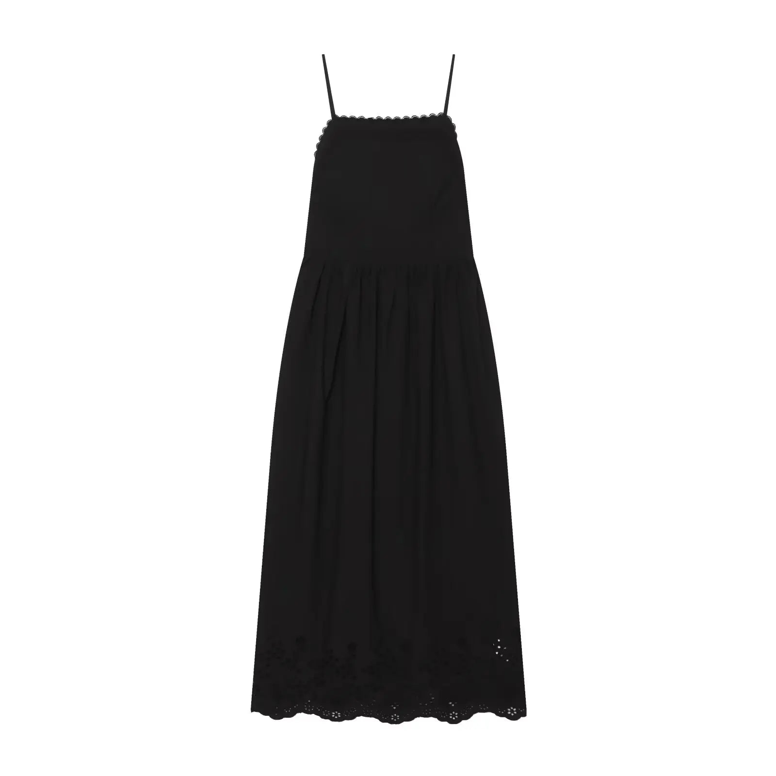 Hollow Out Embroidery Midi Dresses