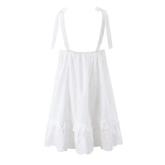 Tie Strap White Mini Dresses