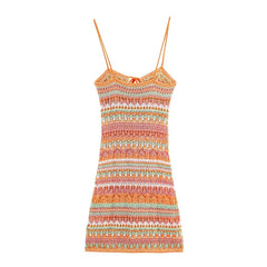 Sexy Spaghetti Straps Knitted Mini Dresses