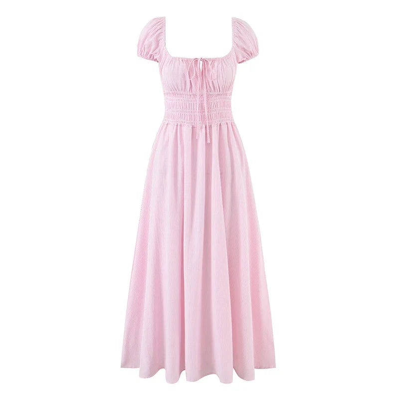 Blue Pink Striped Dresses