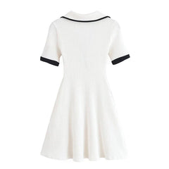 Black White Ribbed Dresses